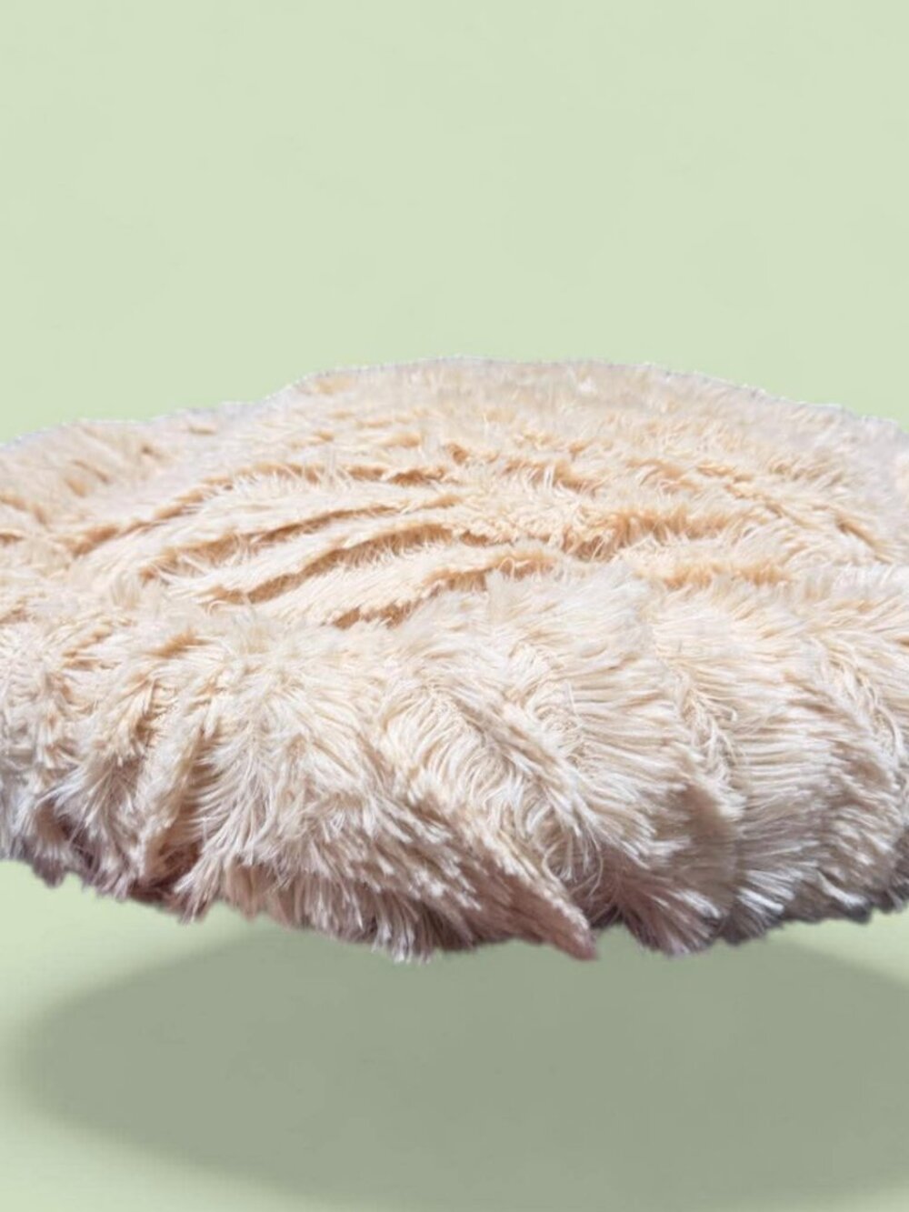 20" Donut Plush Pet Dog Cat Bed Fluffy Soft Warm Calming Bed Sleeping Kennel Nes - Picture 2 of 5